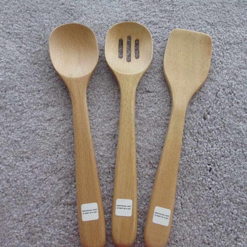Kate Spade Acacia Wooden Serving Utensils Set NWT